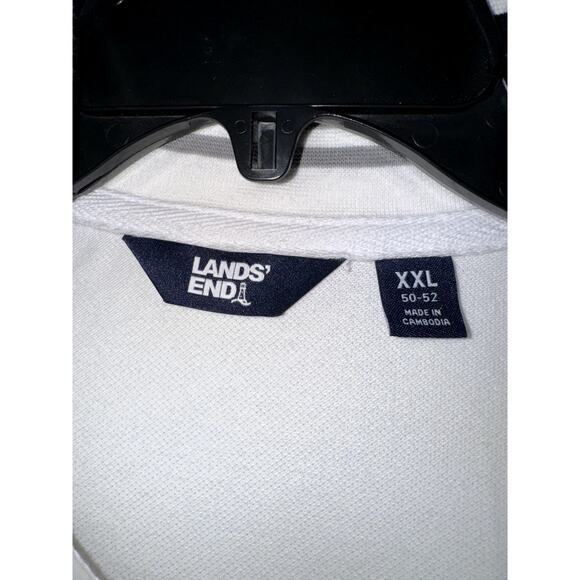 Lands' End 1/4 Zip Pullover Mock Sweater White Men’s XXL - Picture 3 of 7